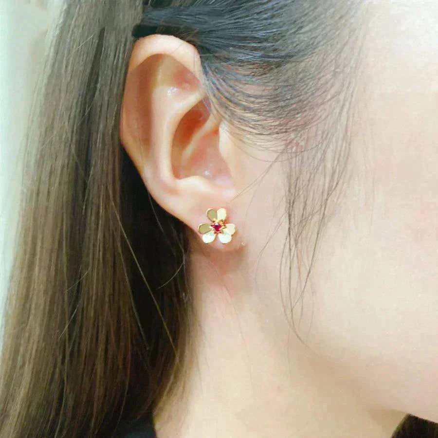 [Clover]FRIVOLE  FLOWER PINK EARRINGS