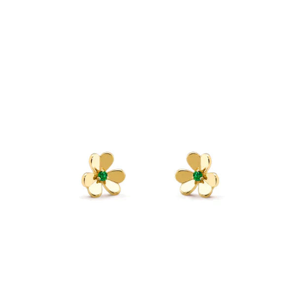 [Clover]FRIVOLE  FLOWER MALACHITE EARRINGS