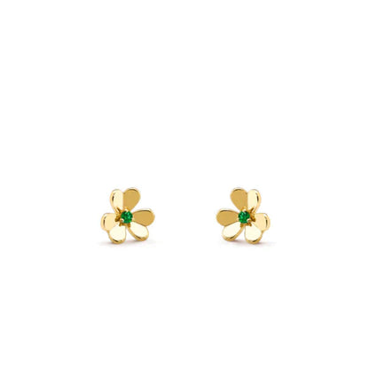 [Clover]FRIVOLE  FLOWER MALACHITE EARRINGS