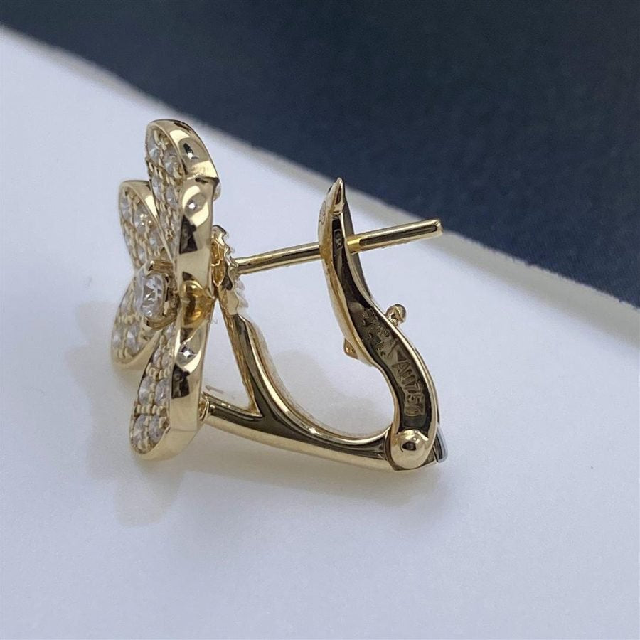 [Clover]FRIVOLE GOLD FLOWER DIAMOND EARRINGS