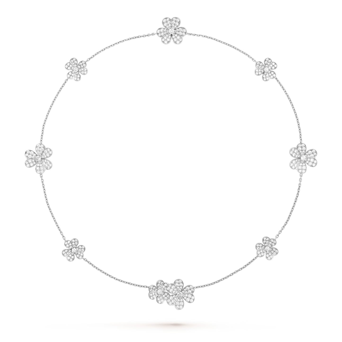 [Clover]FRIVOLE SILVER 9 FLOWERS NECKLACE