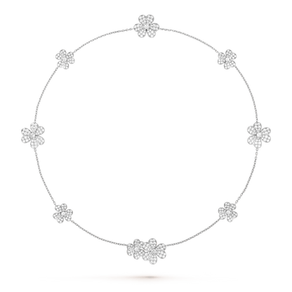 [Clover]FRIVOLE SILVER 9 FLOWERS NECKLACE