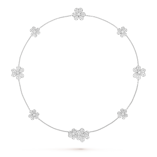 [Clover]FRIVOLE SILVER 9 FLOWERS NECKLACE