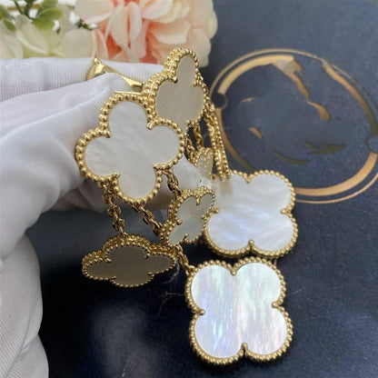 [Clover]CLOVER EARRINGS WHITE MOP 4 MOTIFS GOLD