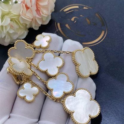 [Clover]CLOVER EARRINGS WHITE MOP 4 MOTIFS GOLD