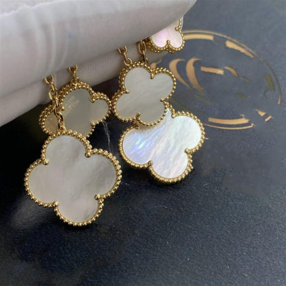 [Clover]CLOVER EARRINGS WHITE MOP 4 MOTIFS GOLD