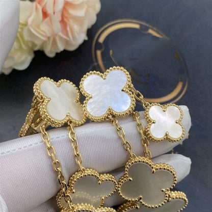 [Clover]CLOVER EARRINGS WHITE MOP 4 MOTIFS GOLD