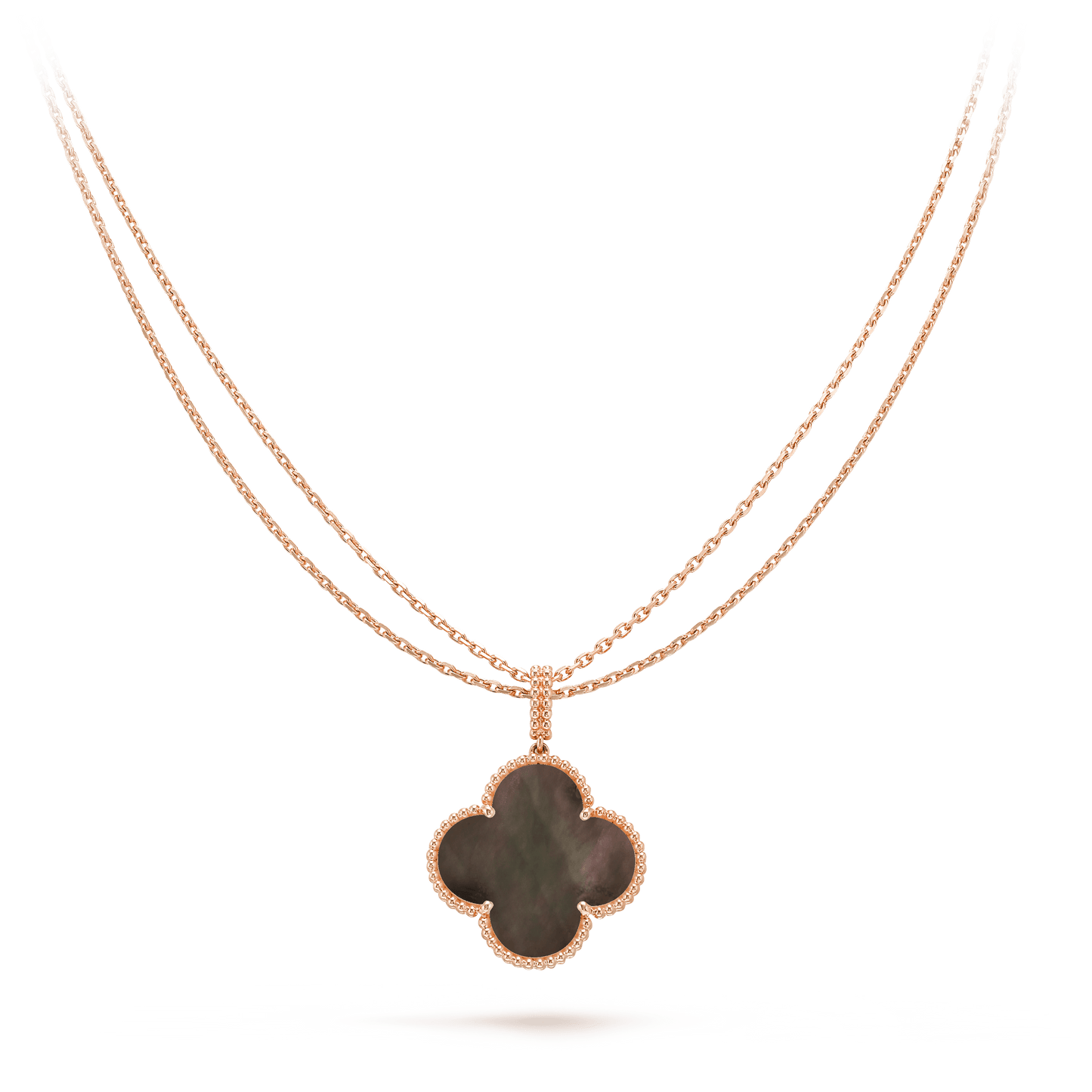[Clover]CLOVER 25MM GOLD DARK MOP BIG CLOVER NECKLACE