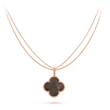 [Clover]CLOVER 25MM GOLD DARK MOP BIG CLOVER NECKLACE