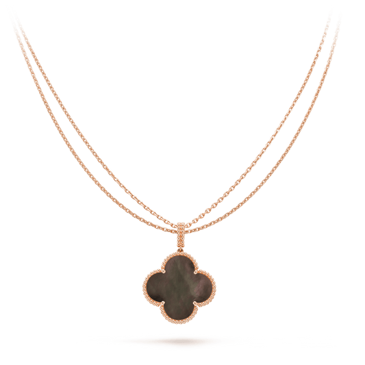 [Clover]CLOVER 25MM GOLD DARK MOP BIG CLOVER NECKLACE