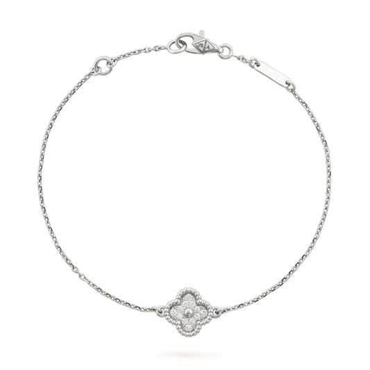 [Clover]CLOVER  SINGLE FLOWER BRACELET SILVER