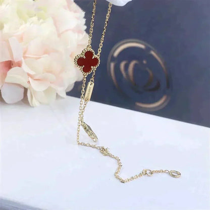 [Clover]CLOVER  CARNELIAN SINGLE FLOWER BRACELET
