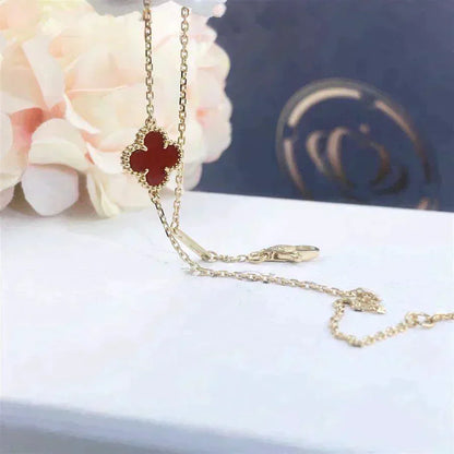 [Clover]CLOVER  CARNELIAN SINGLE FLOWER BRACELET