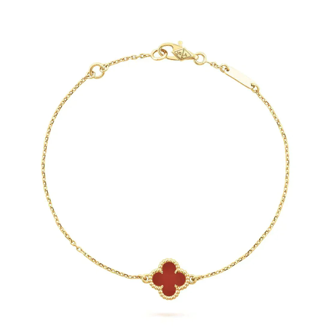 [Clover]CLOVER  CARNELIAN SINGLE FLOWER BRACELET