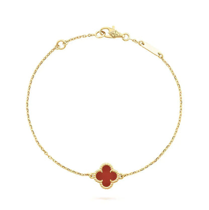 [Clover]CLOVER  CARNELIAN SINGLE FLOWER BRACELET