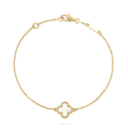 [Clover]CLOVER WHITE MOP SINGLE FLOWER BRACELET
