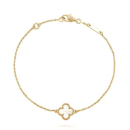 [Clover]CLOVER WHITE MOP SINGLE FLOWER BRACELET