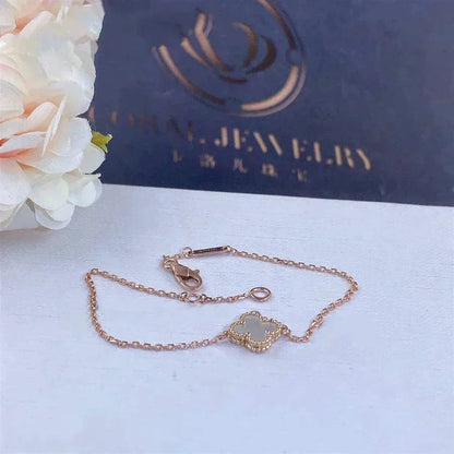 [Clover]CLOVER WHITE MOP SINGLE FLOWER BRACELET