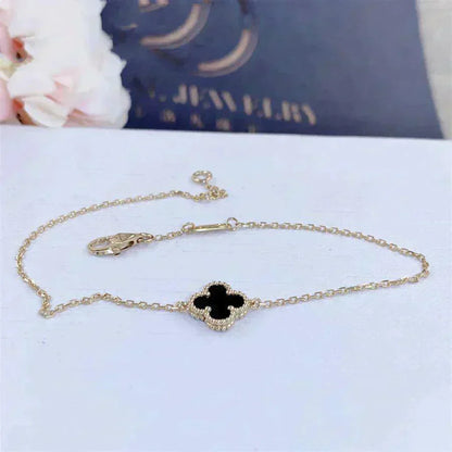 [Clover]CLOVER ONYX SINGLE FLOWER BRACELET