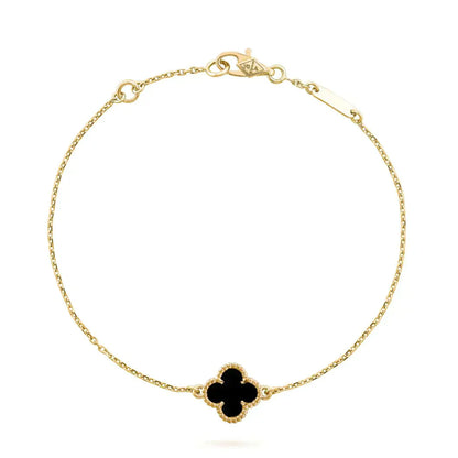 [Clover]CLOVER ONYX SINGLE FLOWER BRACELET