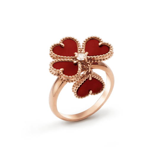 [Clover]SWEET CLOVER CARNELIAN RING