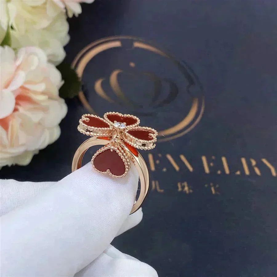 [Clover]SWEET CLOVER CARNELIAN RING