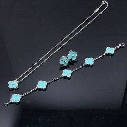 [Clover]CLOVER 1 DIAMOND BLUE SKY SILVER EARRINGS