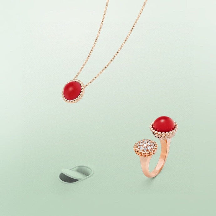 [Clover]PERLEE COULEURS DIAMOND ROSE GOLD BETWEEN THE FINGER RING