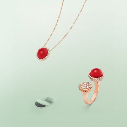 [Clover]PERLEE COULEURS DIAMOND ROSE GOLD BETWEEN THE FINGER RING