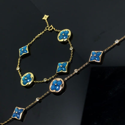 [Clover]STAR AND SUN 4 MOTIF BLUE BRACELET