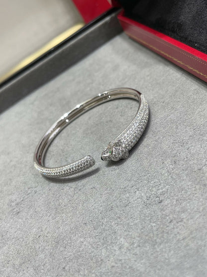 [Clover]PANTHERE FULL DIAMOND OPEN BRACELET