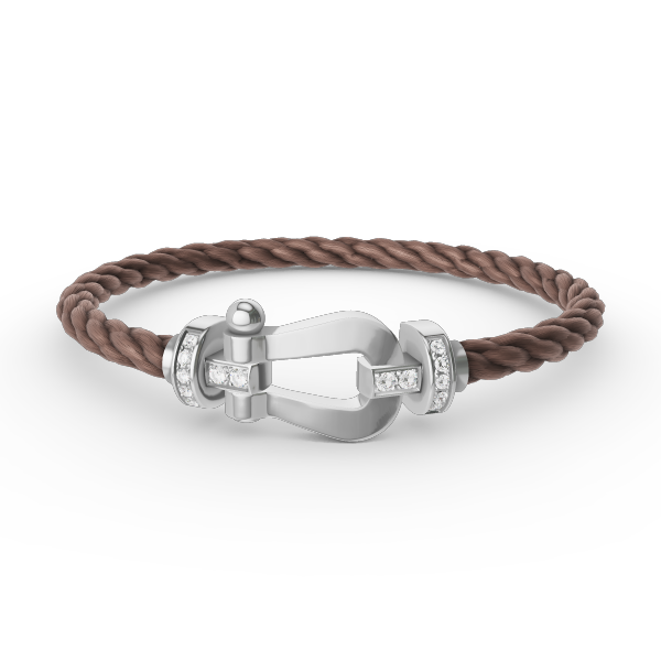 [Clover]FORCE LARGE HORSESHOE HALF DIAMOND BRACELET SILVER