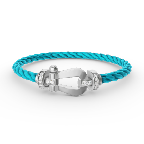 [Clover]FORCE LARGE HORSESHOE HALF DIAMOND BRACELET SILVER