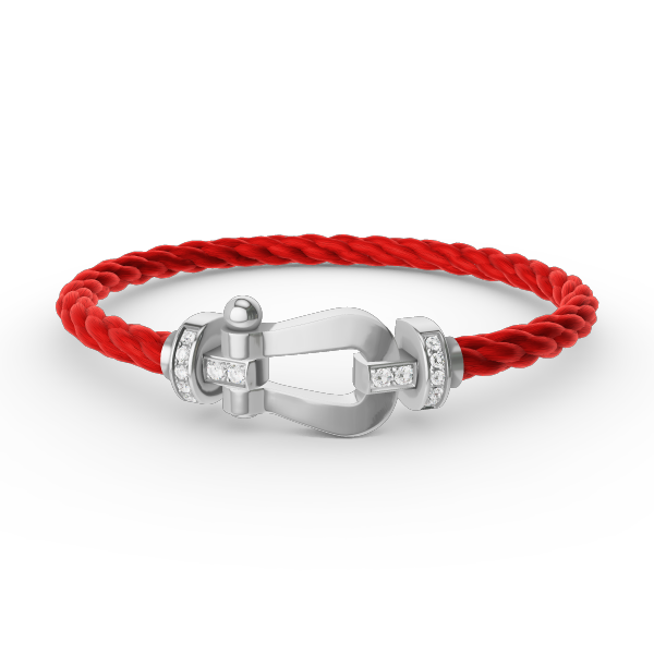 [Clover]FORCE LARGE HORSESHOE HALF DIAMOND BRACELET SILVER