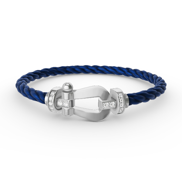 [Clover]FORCE LARGE HORSESHOE HALF DIAMOND BRACELET SILVER