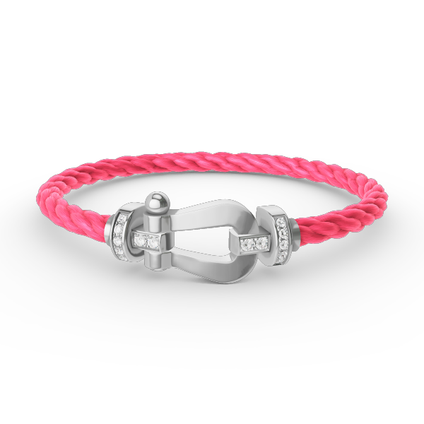 [Clover]FORCE LARGE HORSESHOE HALF DIAMOND BRACELET SILVER