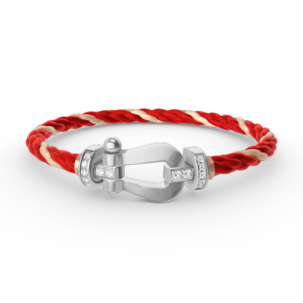[Clover]FORCE LARGE HORSESHOE HALF DIAMOND BRACELET SILVER