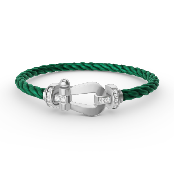 [Clover]FORCE LARGE HORSESHOE HALF DIAMOND BRACELET SILVER