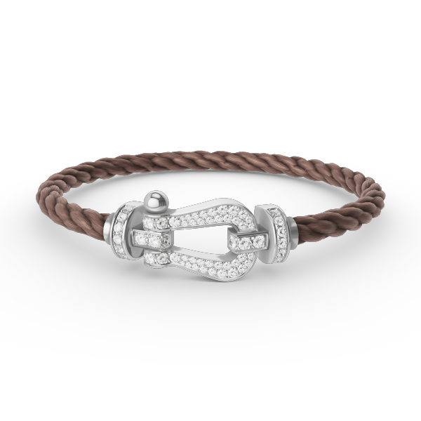 [Clover]FORCE LARGE HORSESHOE FULL DIAMOND BRACELET SILVER