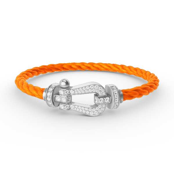 [Clover]FORCE LARGE HORSESHOE FULL DIAMOND BRACELET SILVER