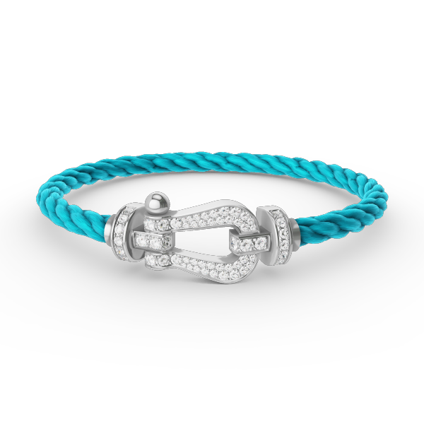 [Clover]FORCE LARGE HORSESHOE FULL DIAMOND BRACELET SILVER