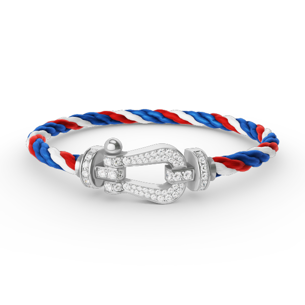 [Clover]FORCE LARGE HORSESHOE FULL DIAMOND BRACELET SILVER