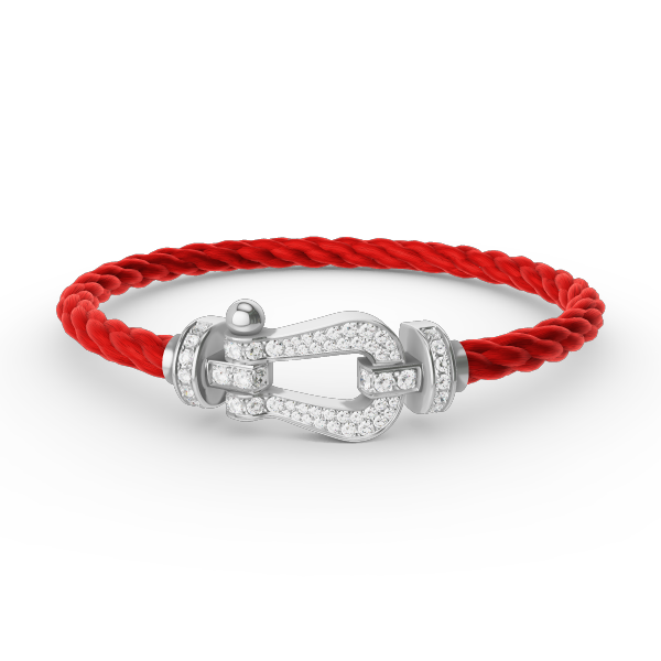 [Clover]FORCE LARGE HORSESHOE FULL DIAMOND BRACELET SILVER