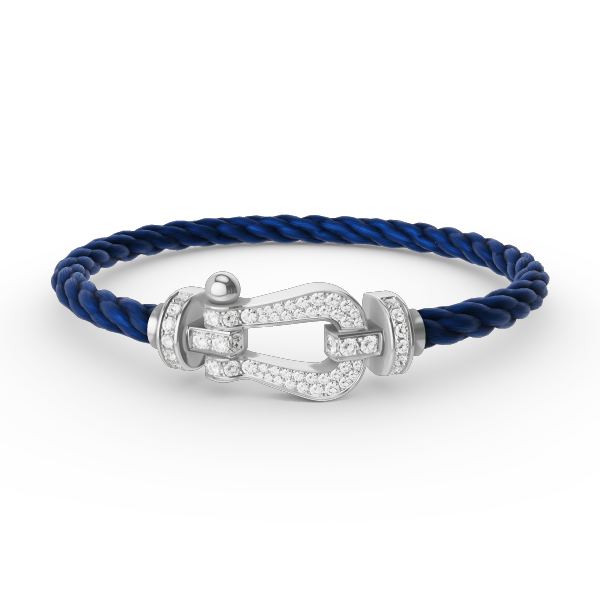 [Clover]FORCE LARGE HORSESHOE FULL DIAMOND BRACELET SILVER
