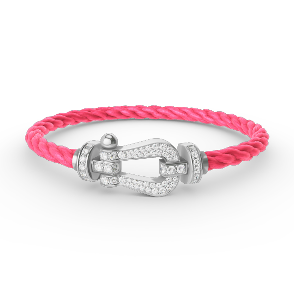 [Clover]FORCE LARGE HORSESHOE FULL DIAMOND BRACELET SILVER