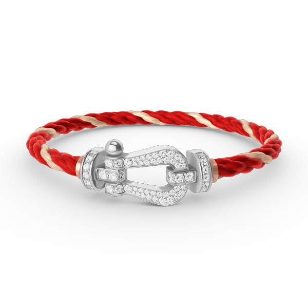 [Clover]FORCE LARGE HORSESHOE FULL DIAMOND BRACELET SILVER