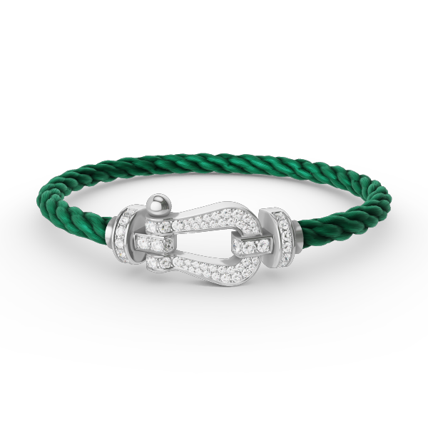 [Clover]FORCE LARGE HORSESHOE FULL DIAMOND BRACELET SILVER