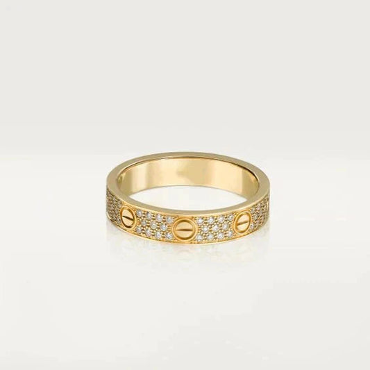 [Clover]LOVE RING 3.6MM DIAMOND PAVED