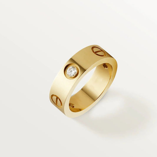 [Clover]LOVE RING 5.5MM 3 DIAMONDS PINK GOLD