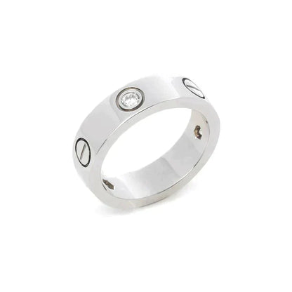 [Clover]LOVE RING 5.5MM 3 DIAMONDS SILVER